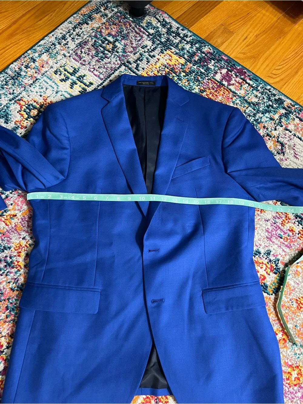 John Varvatos‎ 100% Wool Bold Royal Blue Two-Button Sport Coat Blazer